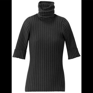 Athleta Demi-Sleeve T-Neck Sweater-  Olive Green